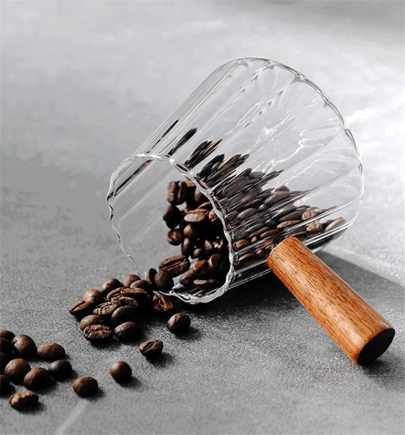 Wood Handle Glass Milk Jug