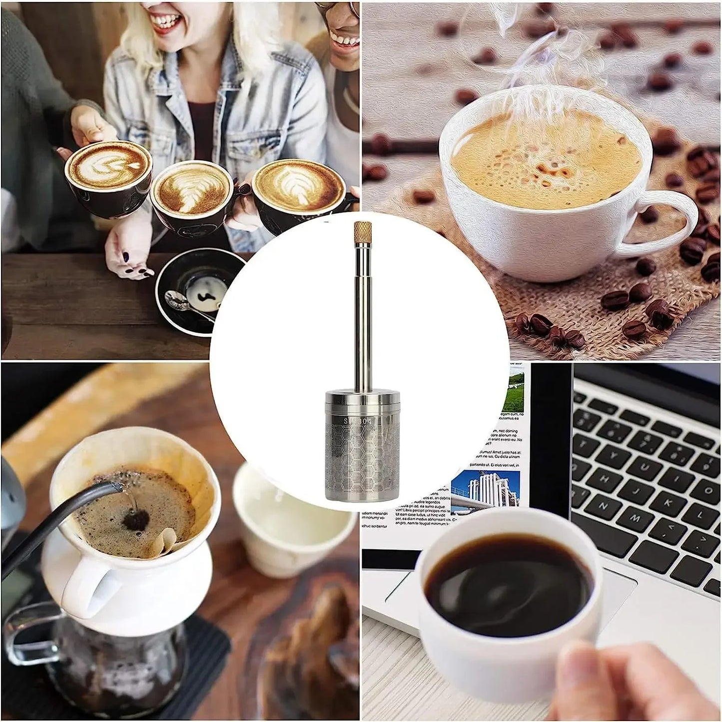 Portable Pressing Coffee & Tea Mixer